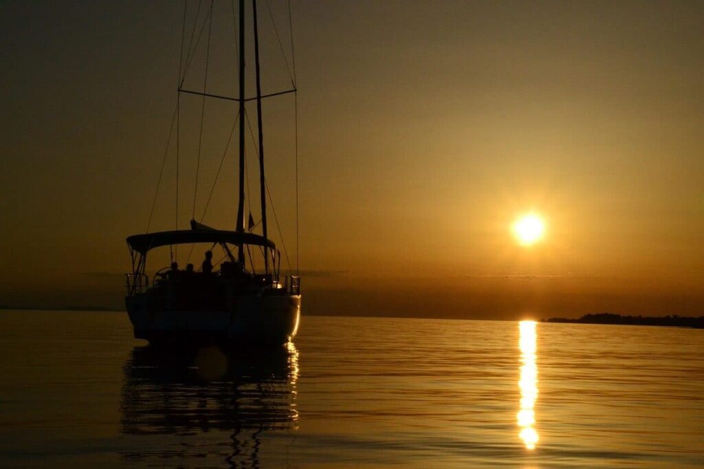 sunset sailing
